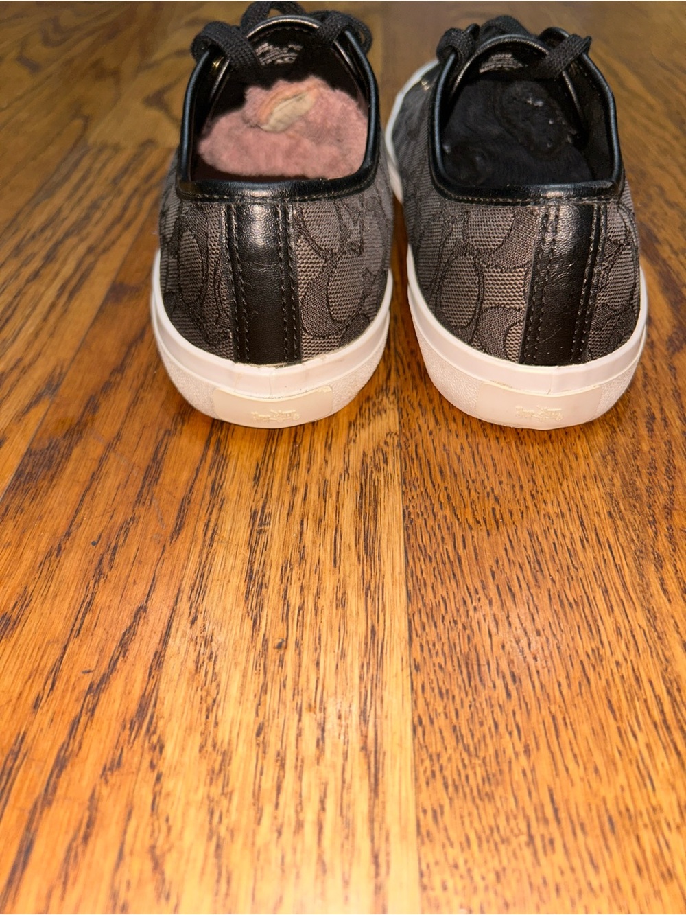 Coach Empire Signature Jacquard Sneakers Black White Size 8.5 - Picture 5 of 11